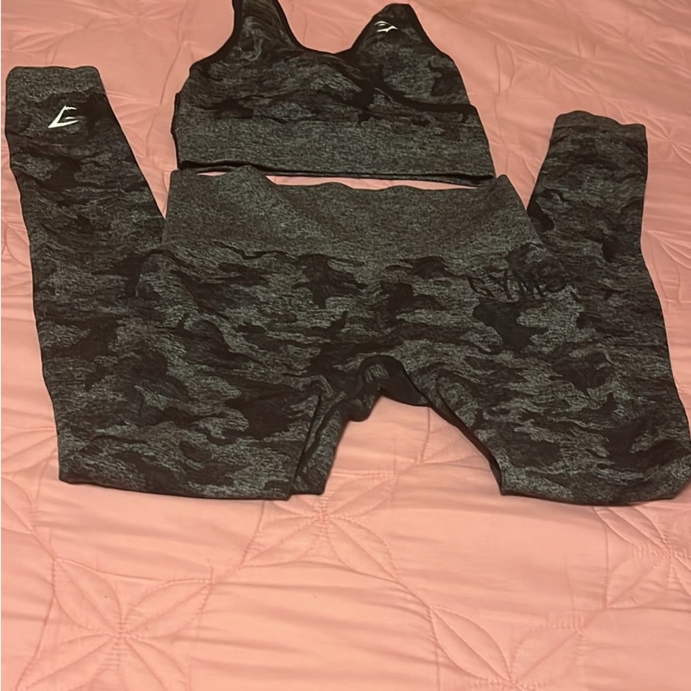 Gymshark Black and Gray Sports Bra